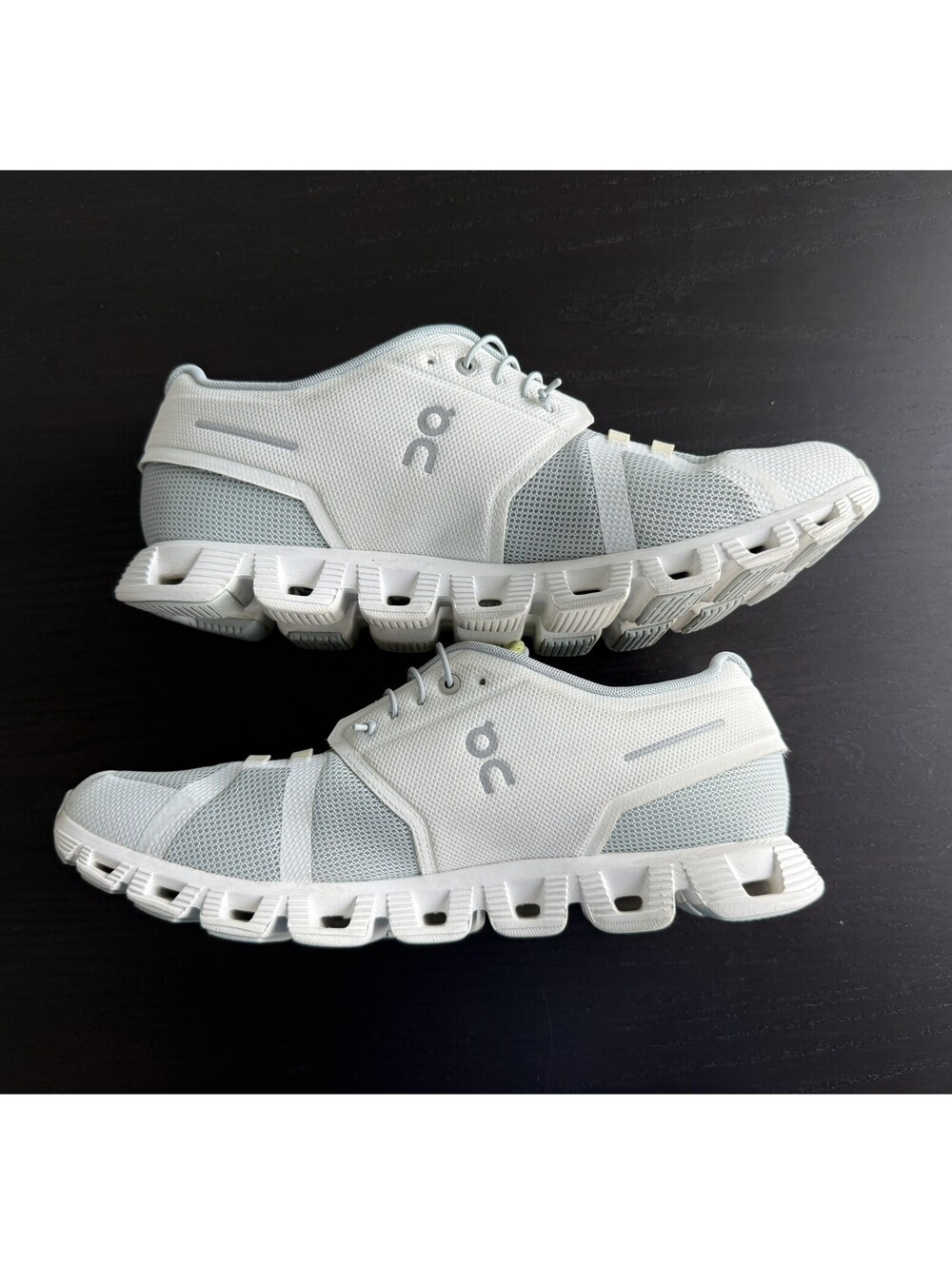 On Cloud Running 5 Push Men's Size 12 Glacier Zest White Lime Running Shoes EUC